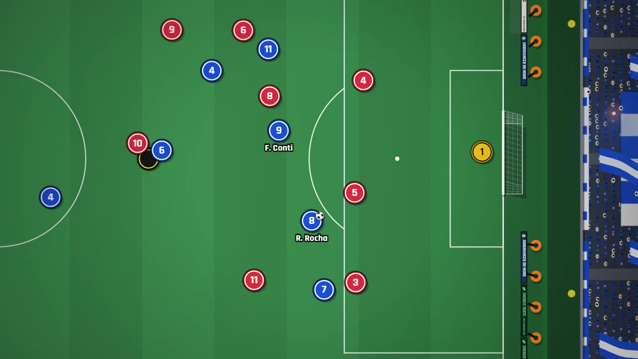 Un match de Football President en 2D