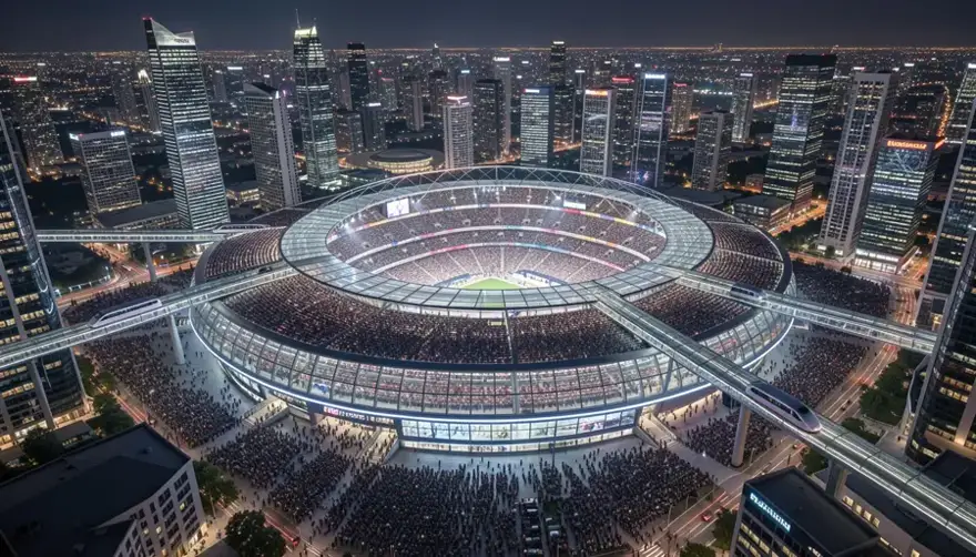 Le stade d'un club de football