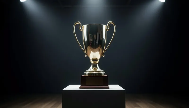Un trophée de football